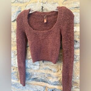 SKIMS Cozy Knit Scoop Neck Crop Top Size XXS/XS